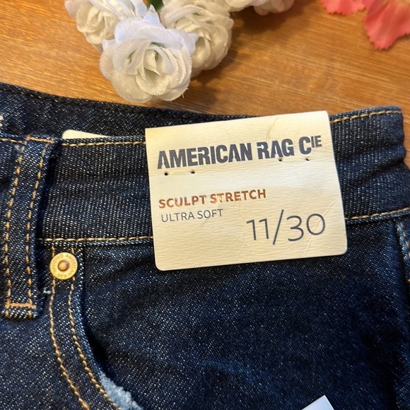 Women’s American Rag Cie Sculpt Stretch Ultra Soft Button Fly Jeans Size 11 Blue - Picture 10 of 13